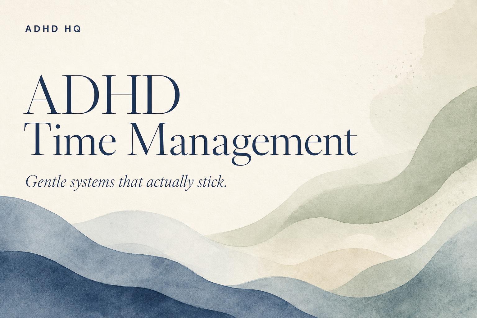 ADHD Time Management: A Realistic System for Adults
